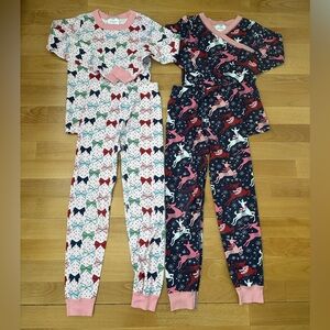 Hanna Andersson Girls Pajamas - 2 Sets, size 8 (130)